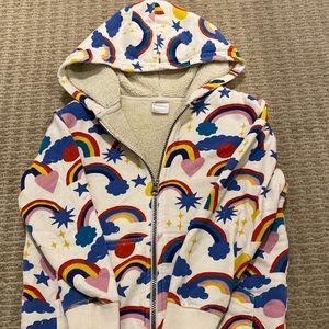 Hanna Andersson Print Faux Shearling Lined Hoodie